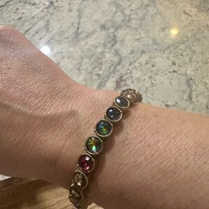 Stella & Dot multicolor glass bead stretchy bracelet